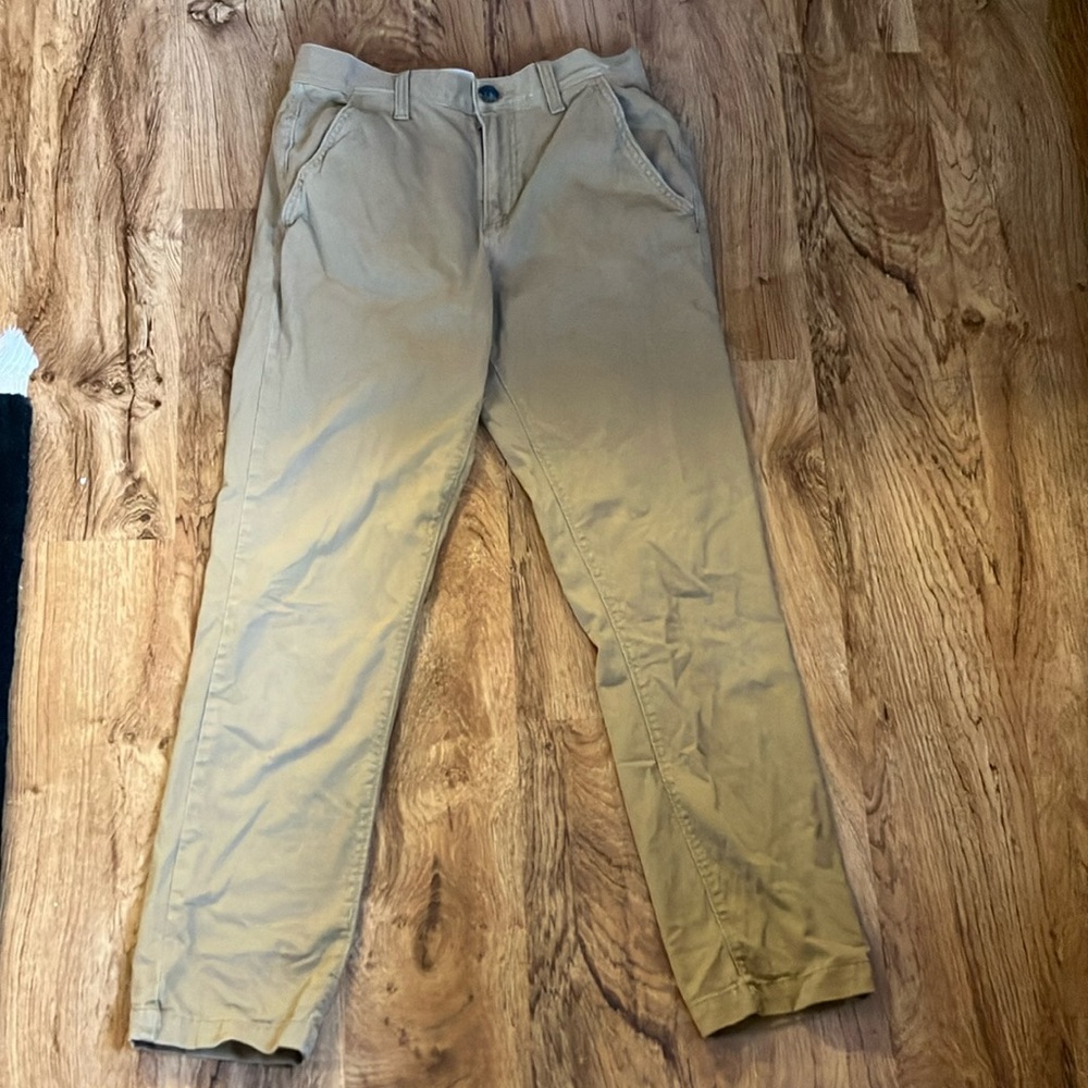 Men's Tan Pants urban pipeline 29x30 slim straight khaki  flat front